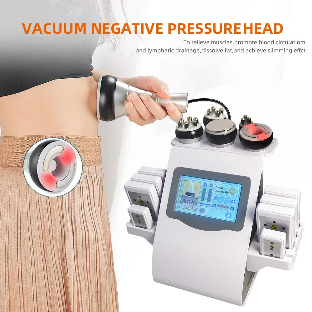 6 In 1 40K Ultrasonic Cavitation Machine fat loss, Skin Lift, Tightening,  Vacuum Lipo, body slimming machine
