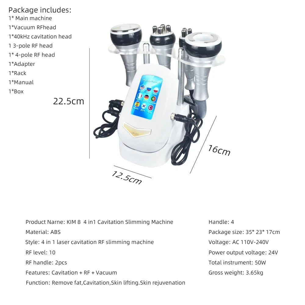 4IN1 40k Ultrasonic Cavitation, Radio Frequency, Vacuum