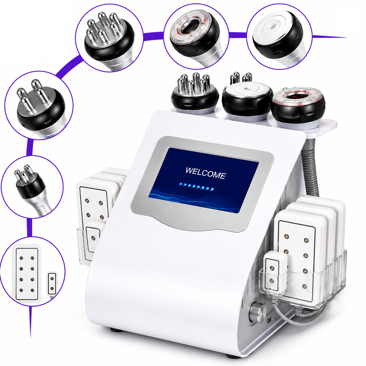 6In1 80k Ultrasonic Cavitation, Radio Frequency, Vacuum, Lipo laser