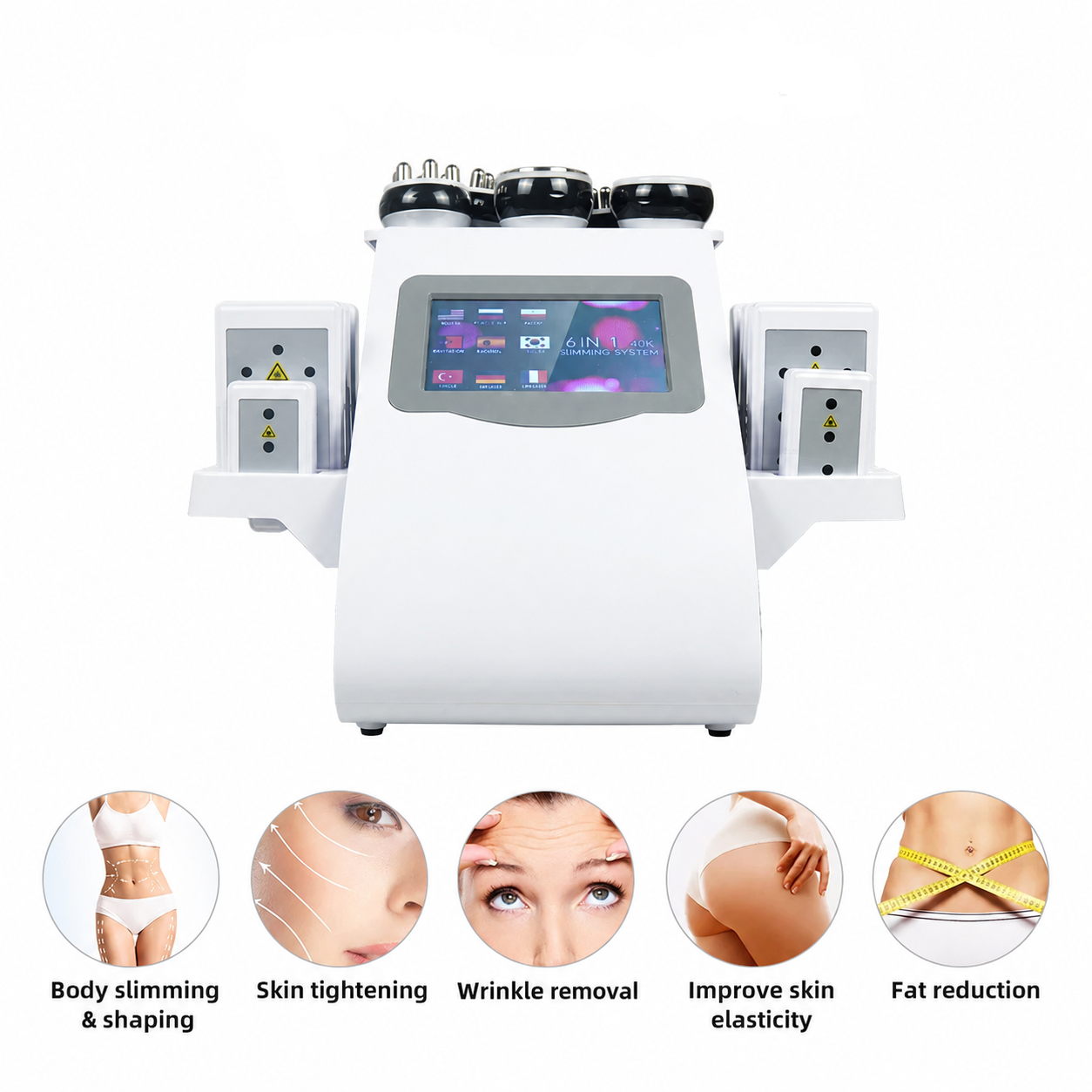 6 In 1 40K Ultrasonic Cavitation, Radio Frequency, Vacuum, Lipo Laser