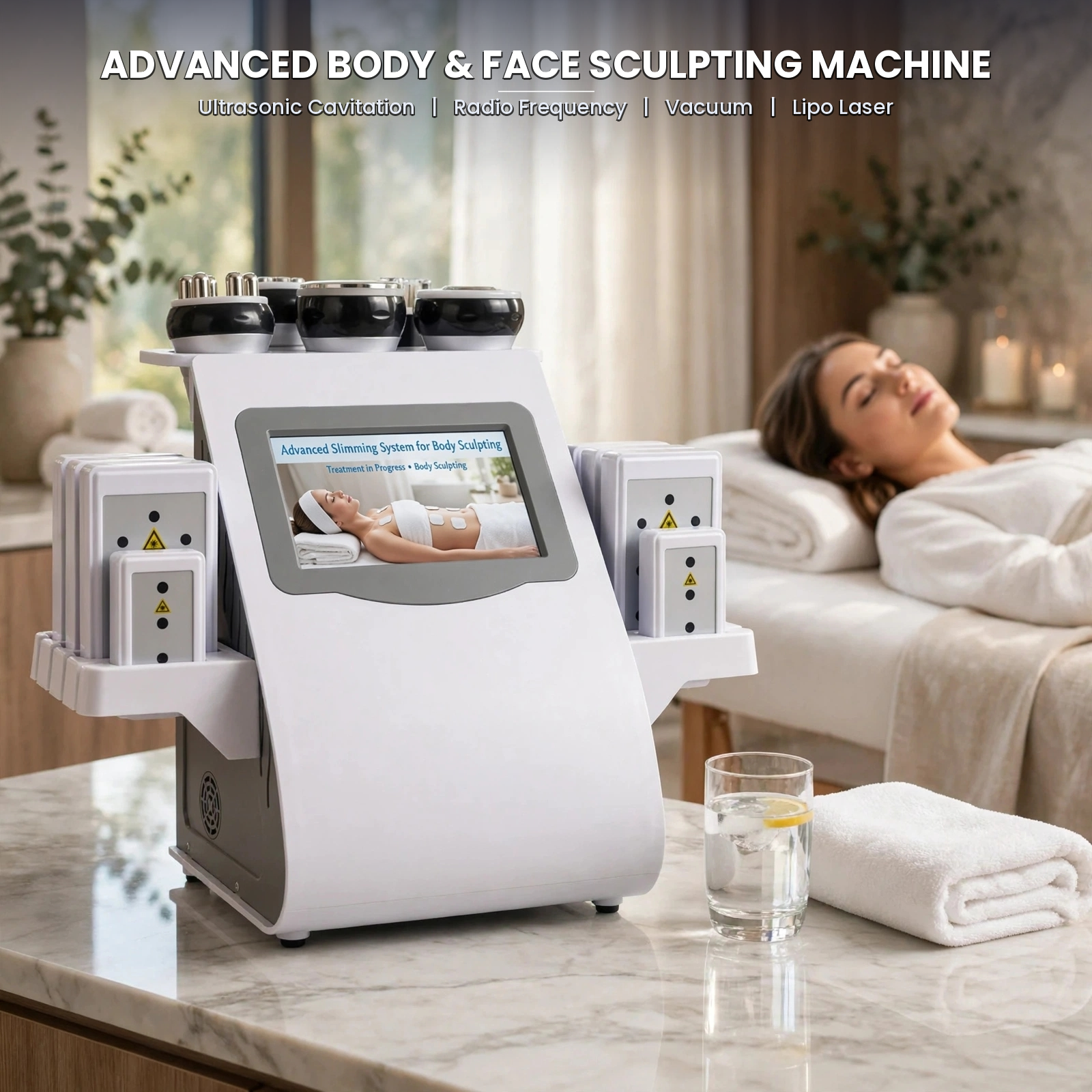 6 In 1 40K Ultrasonic Cavitation, Radio Frequency, Vacuum, Lipo Laser
